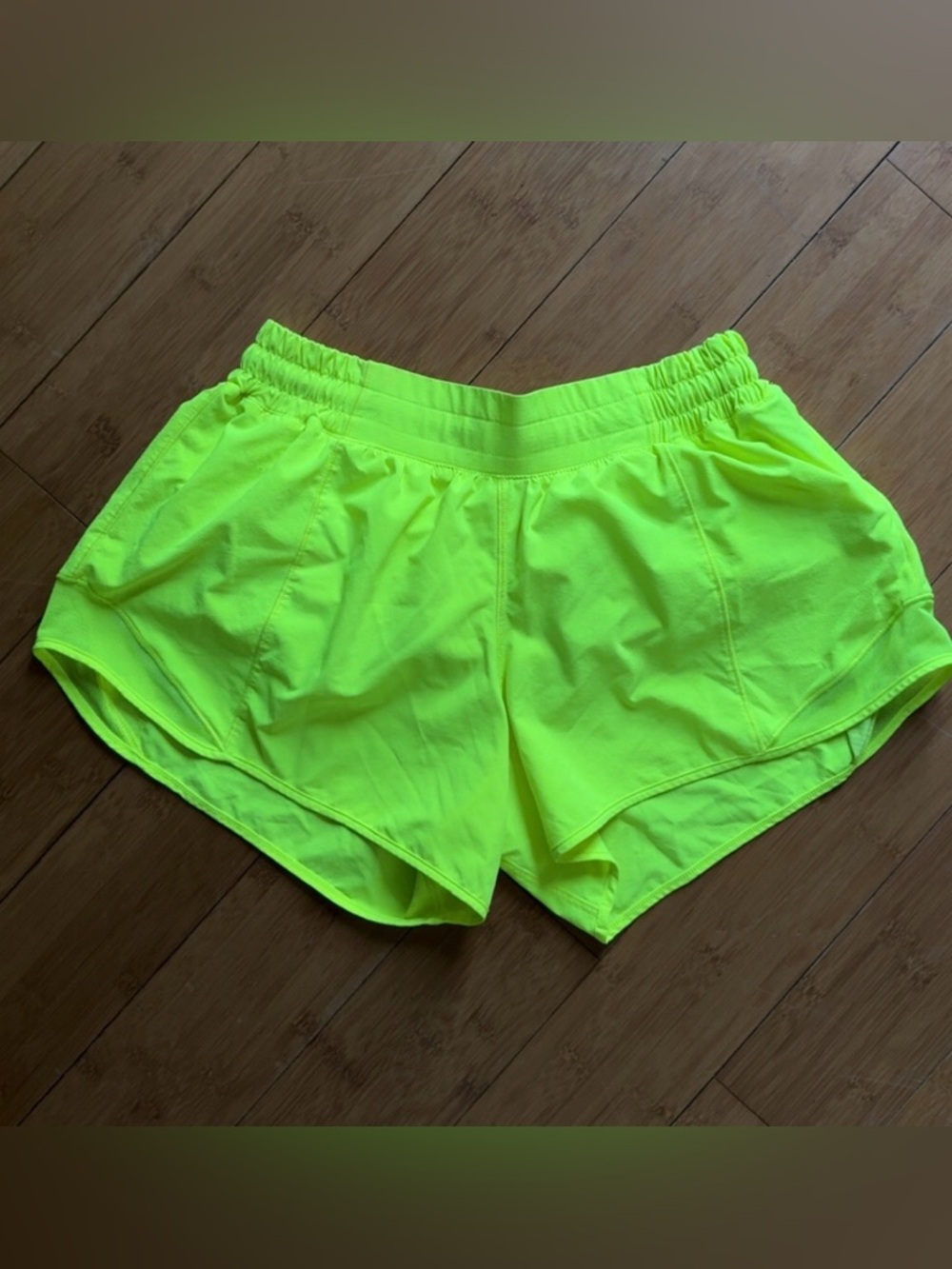 lululemon athletica Women's Neon Lime Running Shorts